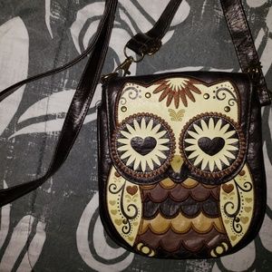 Sugar skull owl purse